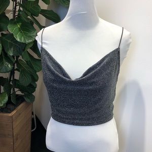 Silver and Black Party Top
